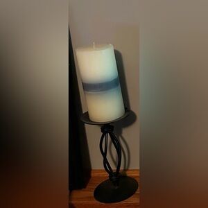 Elegant Cream and blue Candle